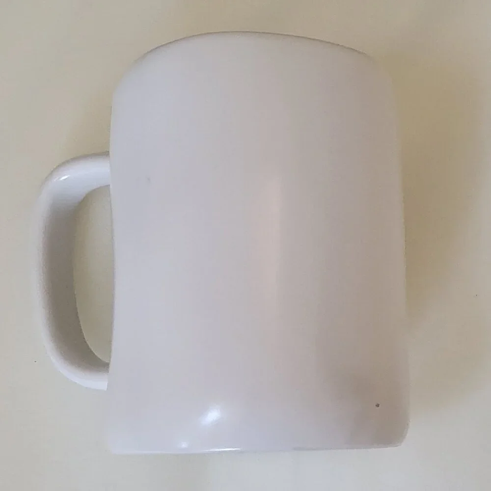 Rae Dunn Mug Glow Up Artisan Collection Ivory White Matte Coffee Cup